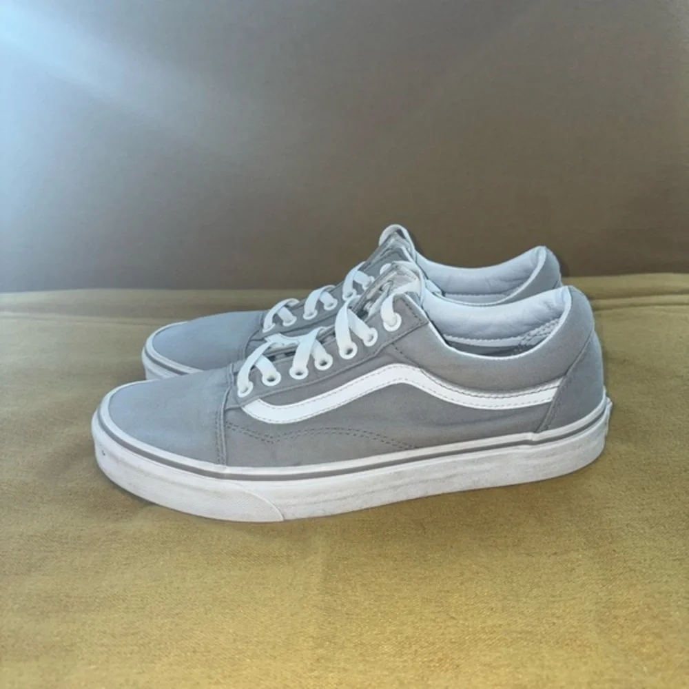 Vans Old Skool Sneakers Gray Casual Skate‎ Shoes Classic Style size 9
